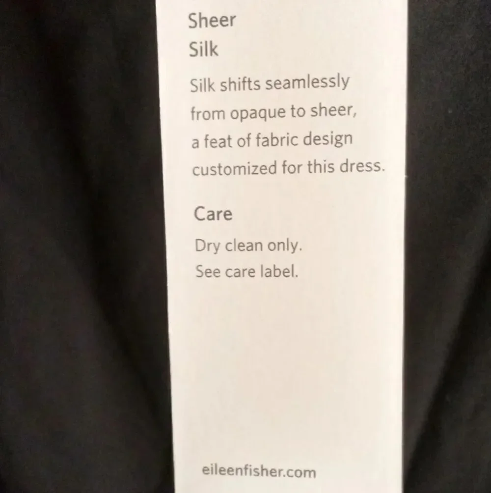 Eileen Fisher black silk‎ Dress
